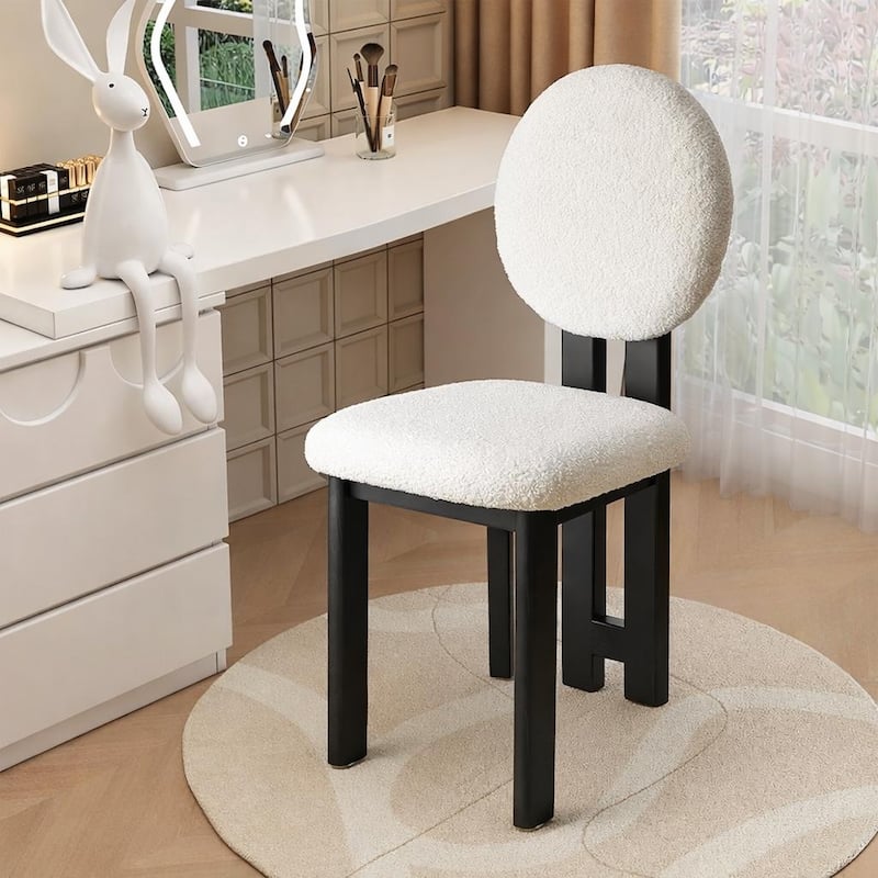 Upholstered Solid Wood Side Chair Dining Chair (Set of 2)