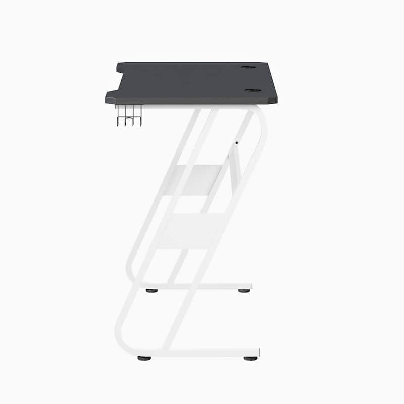 Professional Gaming Ergonomic Desk with Cup Holder and Headphone Hook