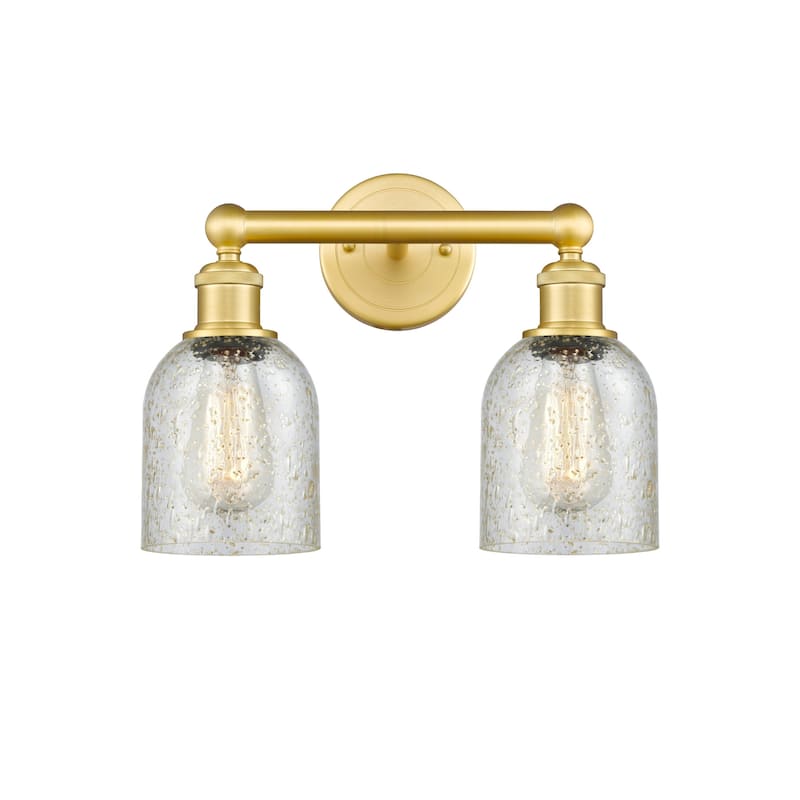Innovations Lighting 616-2W-12-14 Caledonia Vanity Caledonia 2 Light - Satin Gold / Mica