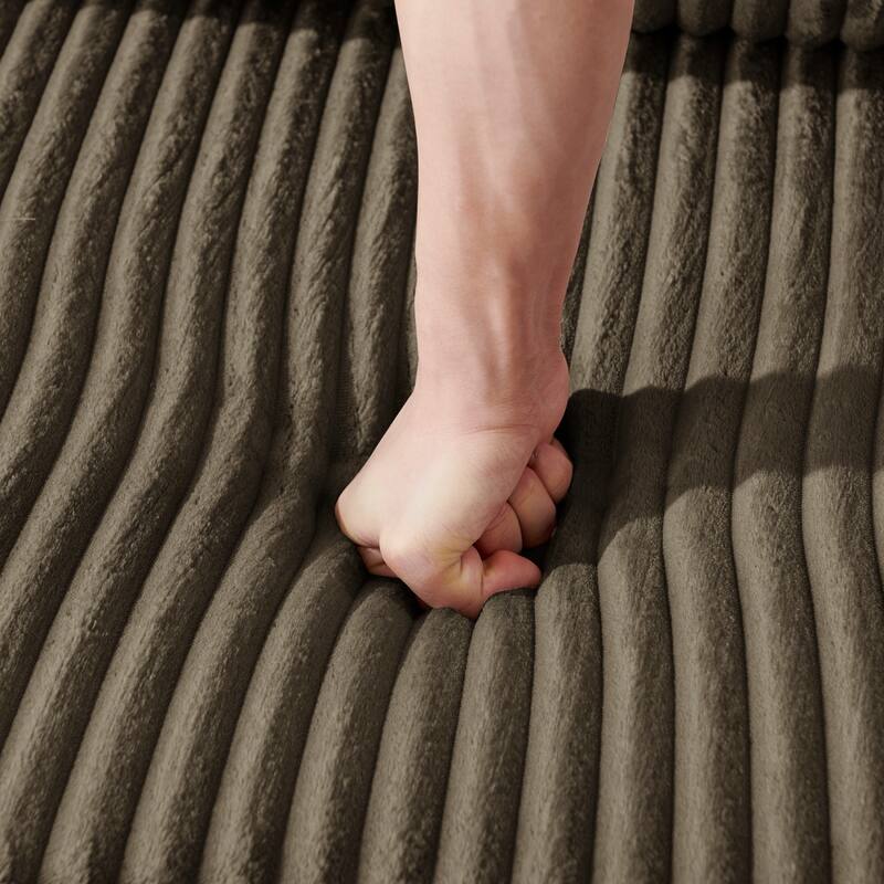 94.1" U-Shaped Sectional Sofa with Two Movable Ottomans