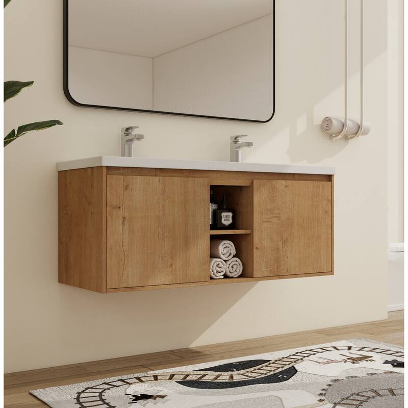 Malwee 48" Floating Bathroom Vanity with Resin Sink