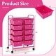 preview thumbnail 3 of 8, Gymax 10-Drawer Storage Cart Utility Rolling Trolley Kitchen Organizer