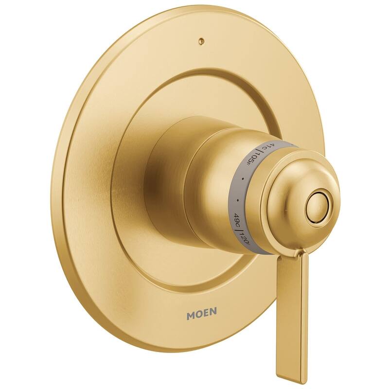 Moen Cia Thermostatic Valve Trim Only with Single Lever Handle - Less - Brushed Gold