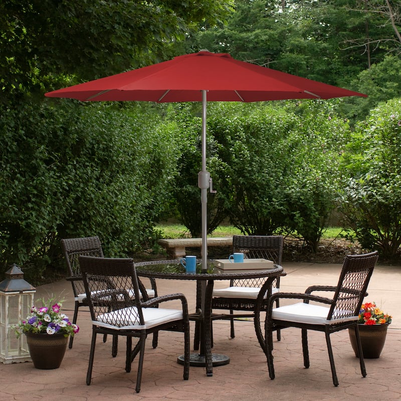 Outdoor Patio Market Umbrella with Hand Crank - 8.5' - Red