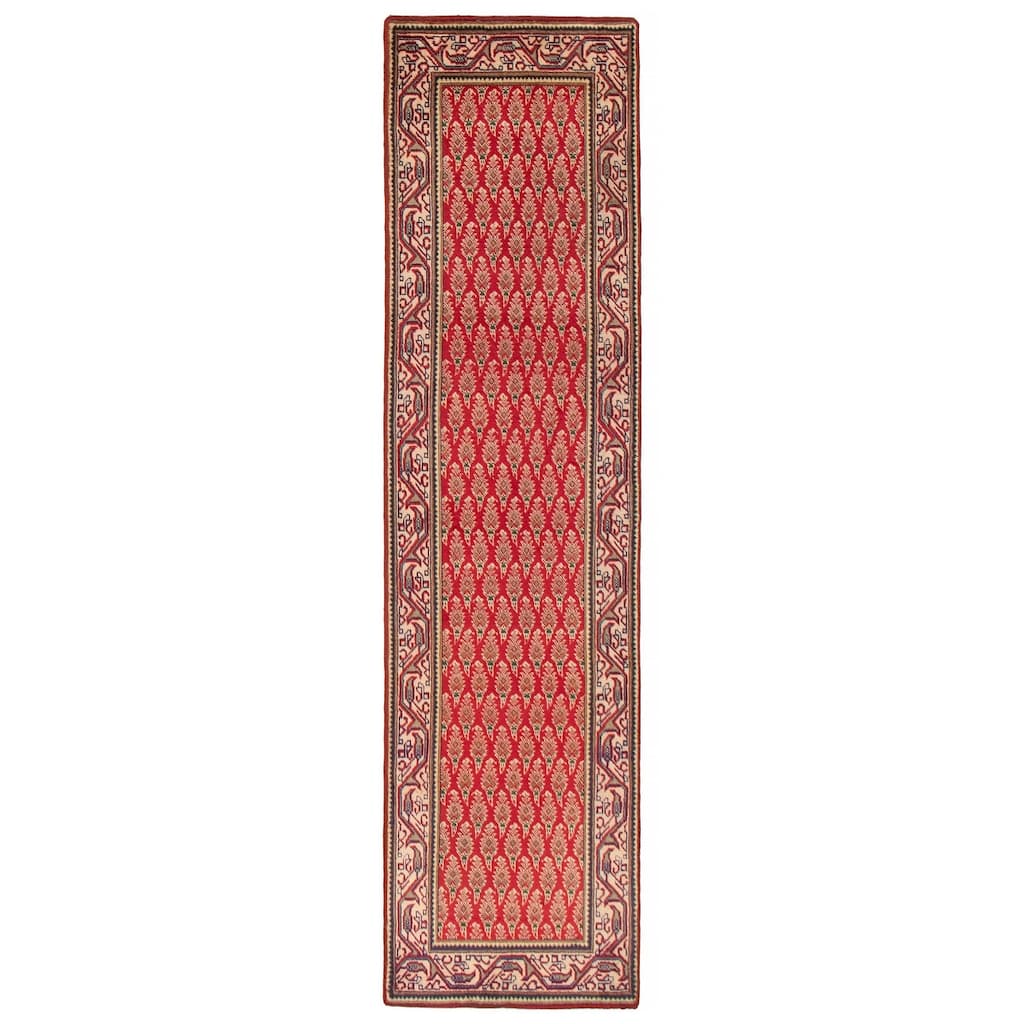 ECARPETGALLERY Hand-knotted Andelz Red Wool Rug - 2'6 x 9'10