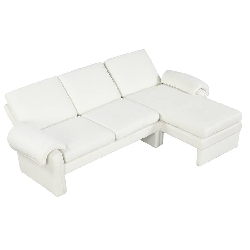 94.1" Chenille L-Shaped Sectional Sofa with Adjustable Back & Chaise