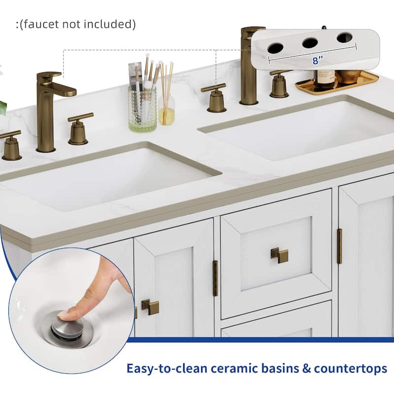 Moasis 36"/40"/ 47" Bathroom Vanity Cabinet with Sink