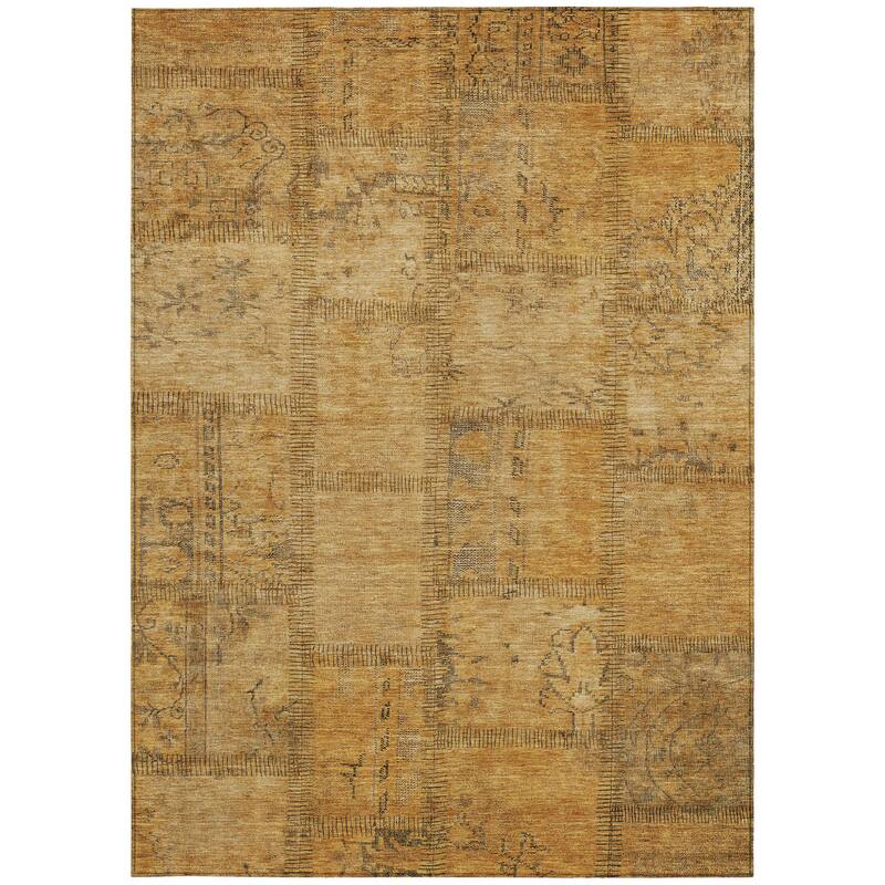 HomeRoots Patchwork Transitional Rectangle Outdoor Rug