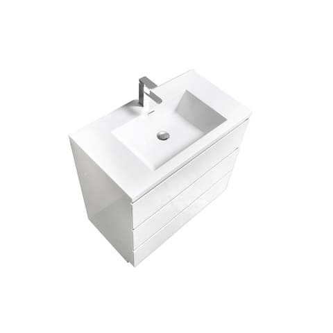 Alma-Edison 36 inch Free Standing Vanity With Integrated Sink