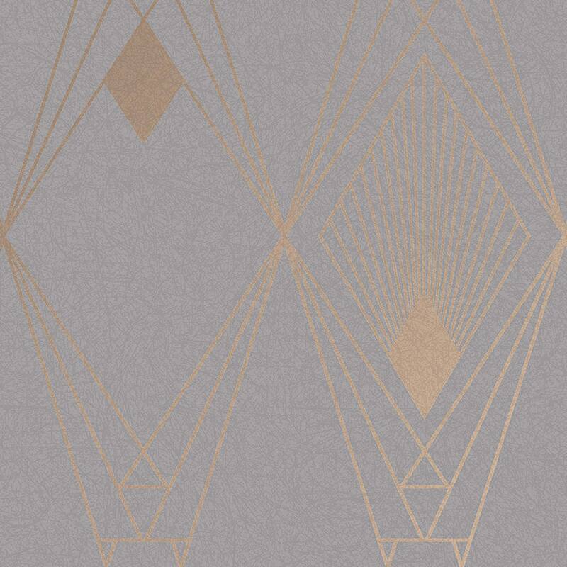 NEXT Deco Geometric Grey Wallpaper