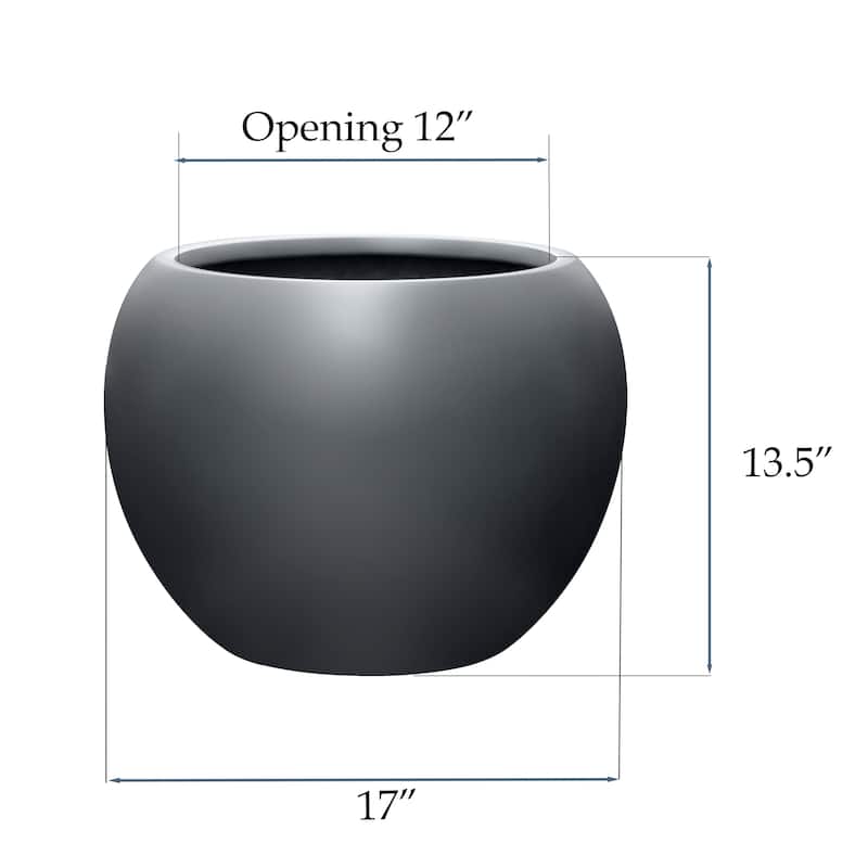 DreamPatio Riverside Fiberstone Composite Ball Planter for Indoor/Outdoor - Smooth Automotive 2K Coating