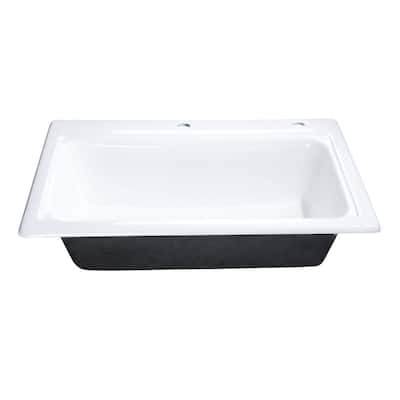 Kingston Brass GT332292 Towne 33" Undermount Single Basin Cast Iron