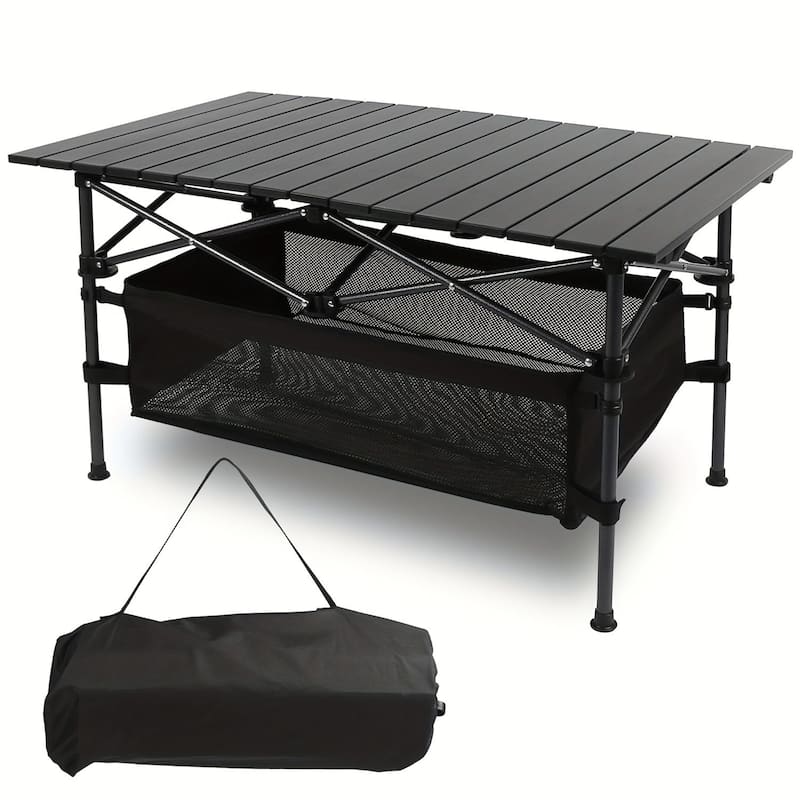 Folding Camping Table - Black
