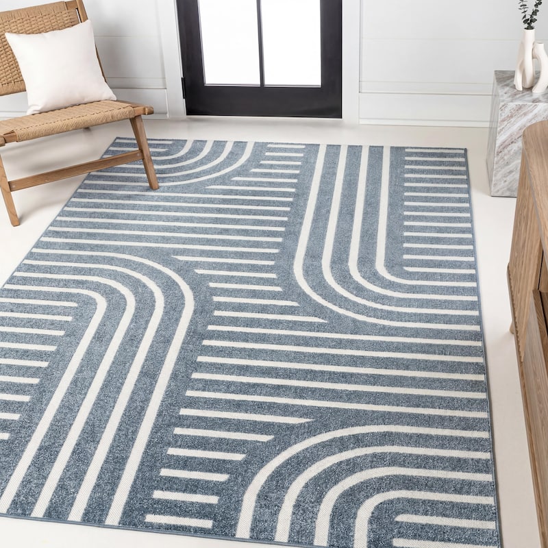 JONATHAN Y Nordby Abstract Groovy Striped Area Rug