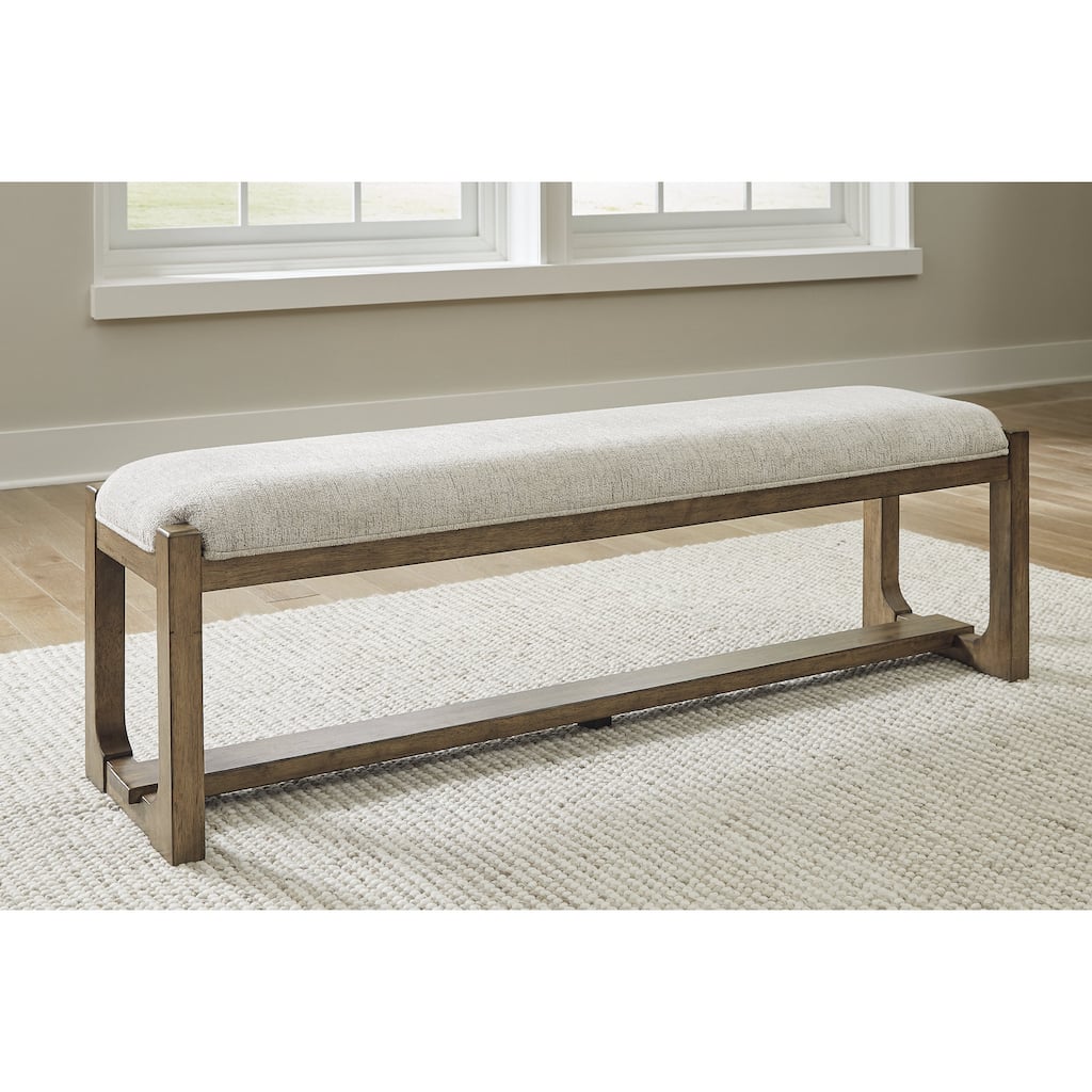 Signature Design by Ashley Cabalynn Gray 63" Dining Bench - 64"W x 16"D x 20"H