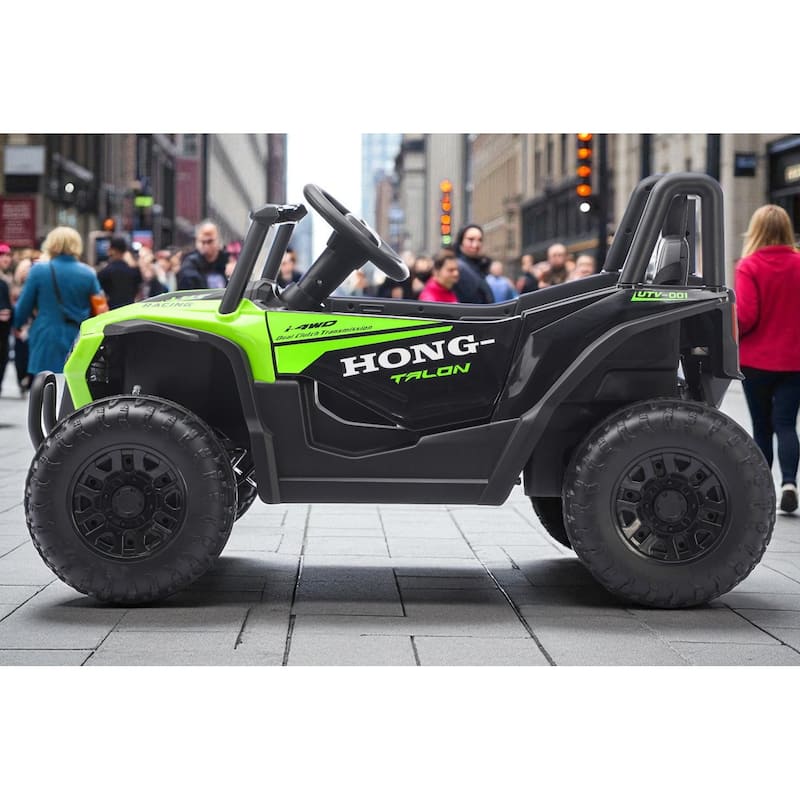 12V Kids Electric Ride On UTV Car with Remote Control, Battery Powered Toy Vehicle with Seat Belt & LED Lights, Ages 3-6