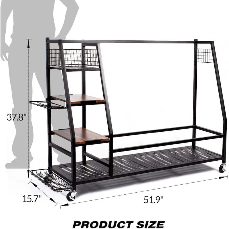 Sttoraboks Golf Bags Storage Garage Organizer, Fits 2/3 Golf Bags and Golf Equipment Accessories