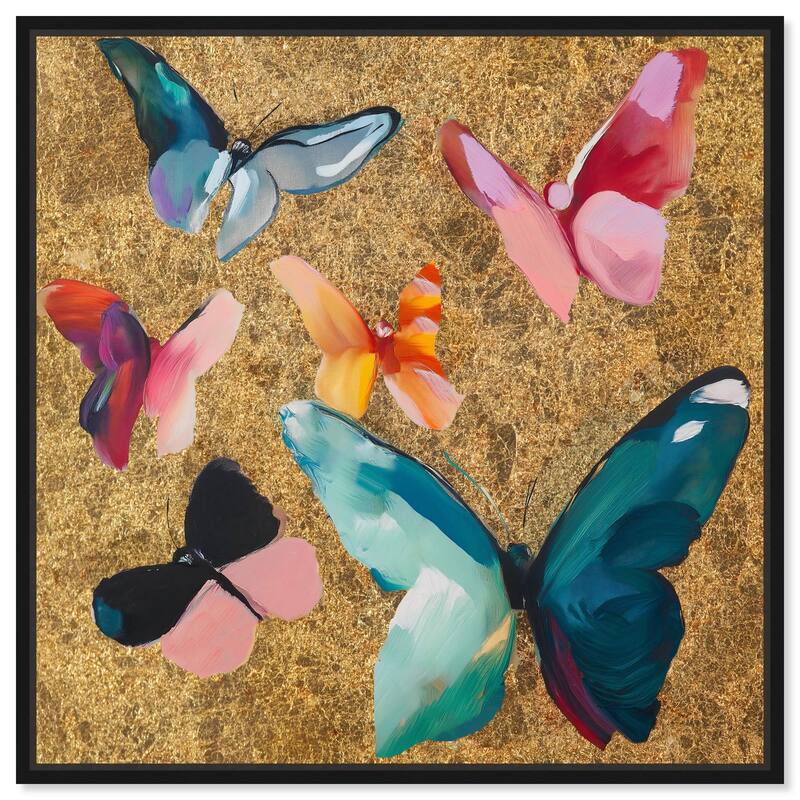 Spectrum of Wings Canvas by Art Remedy - 12" x 12" - Black