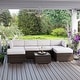 preview thumbnail 10 of 29, COSIEST 7-Piece Outdoor Patio Wicker Sectional Sofa with Coffee Table
