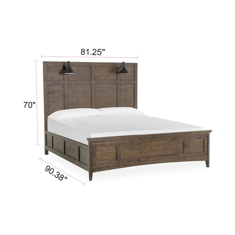 Magnussen Home Bay Creek Toasted Nutmeg Lamp Panel Bed