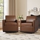 preview thumbnail 67 of 154, Set of 2 Modern Swivel Accent Armchairs Upholstered Arm Chairs