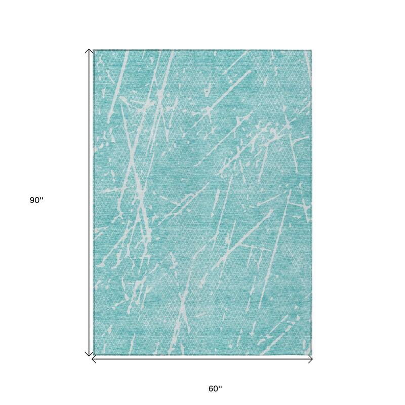 HomeRoots Abstract Transitional Rectangle Outdoor Rug