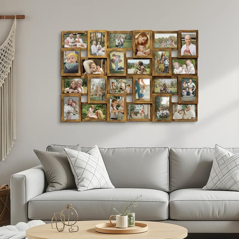 HELLO LAURA 24 Opening Family Photo Frame Collage Wall Hanging Picture Frame