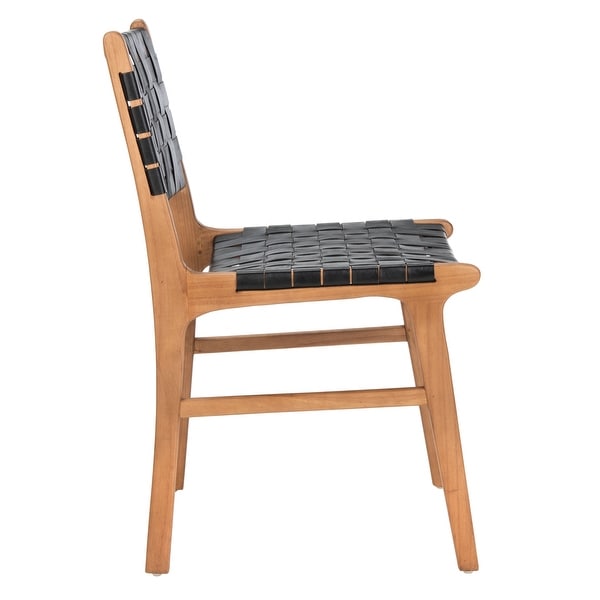 Taika woven leather dining chair 2025