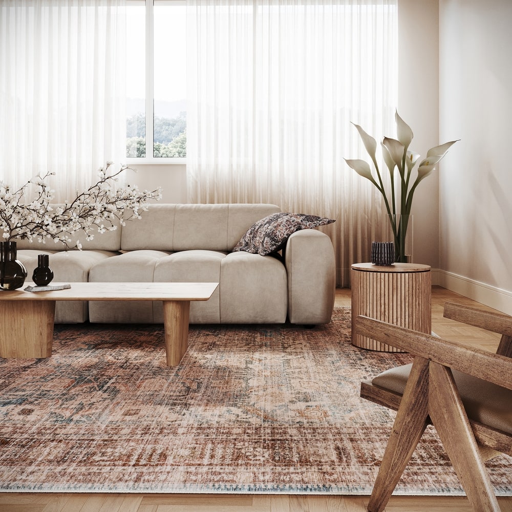 Nuloom Meyden Bordered Traditional Washable Area Rug