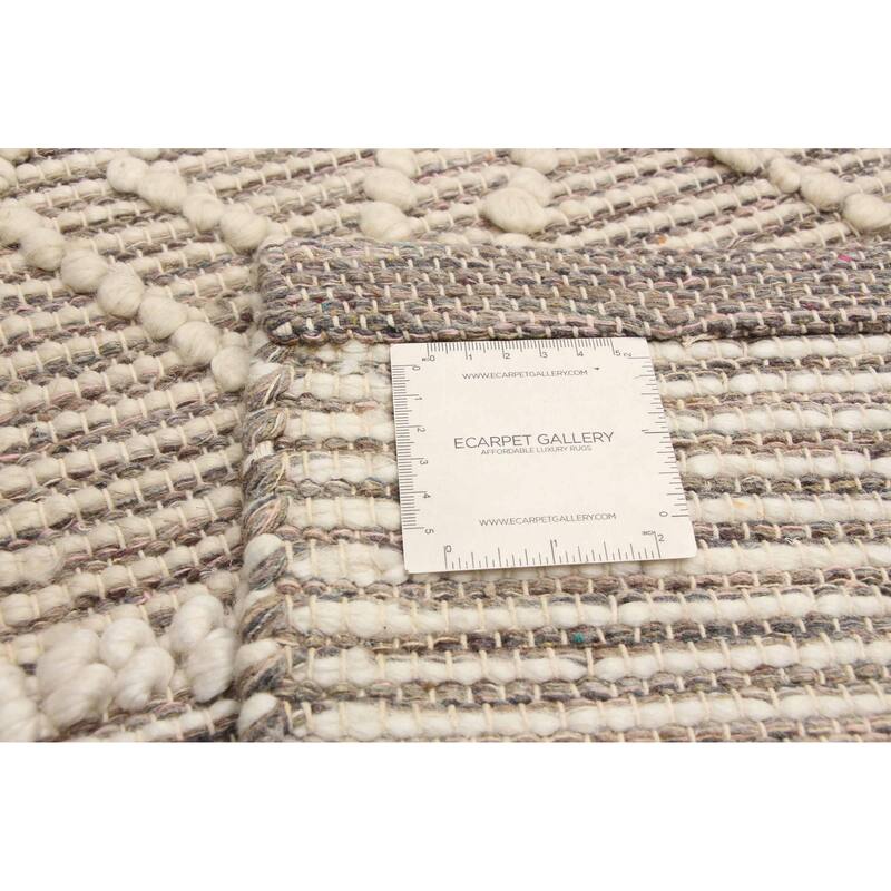 ECARPETGALLERY Braid weave Sienna Cream Wool Rug - 6'1 x 8'10