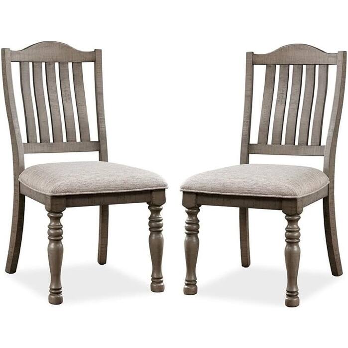 Classic Gray Finish Side Chairs Furniture Set