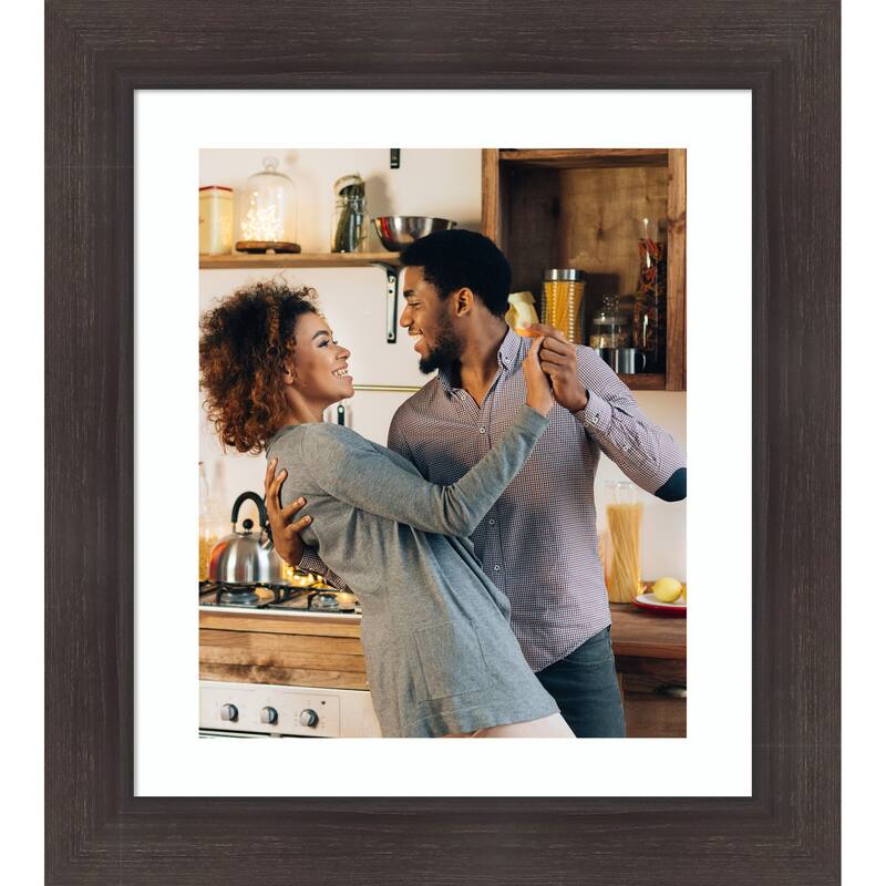 Sloped Picture Frame, Photo Frame - 20x24 Matted to 16x20 - Sloped Espresso