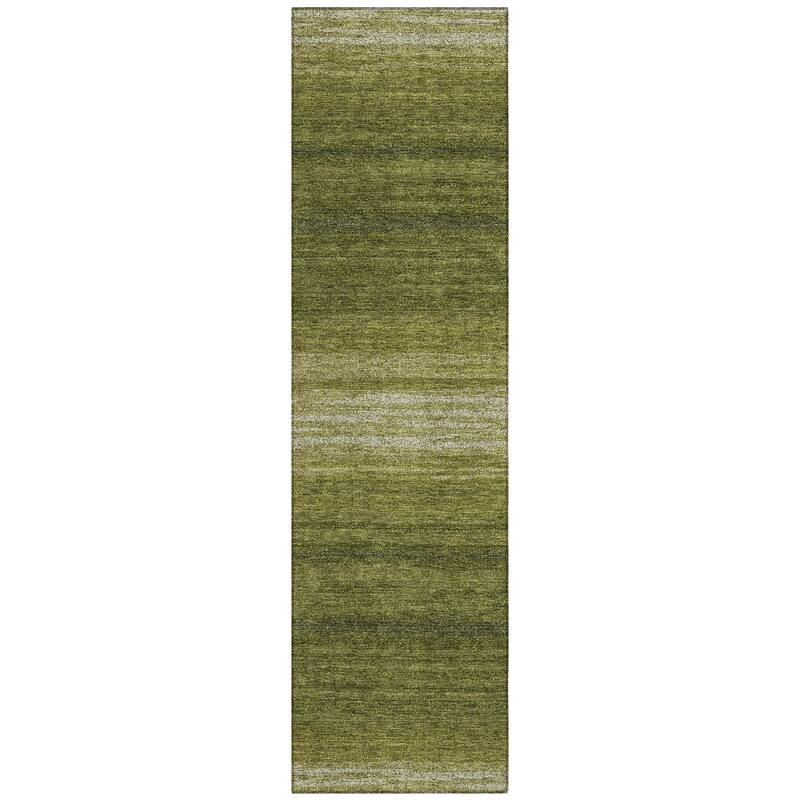 Machine Washable Indoor/ Outdoor Ombre Stripe Chantille Rug