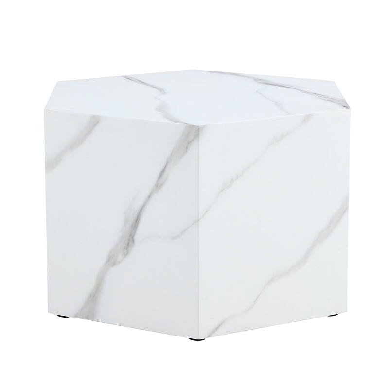 Roomfitters Textured MDF Coffee Table with Complex Grain Finish, Modern Accent Table for Stylish Living Spaces