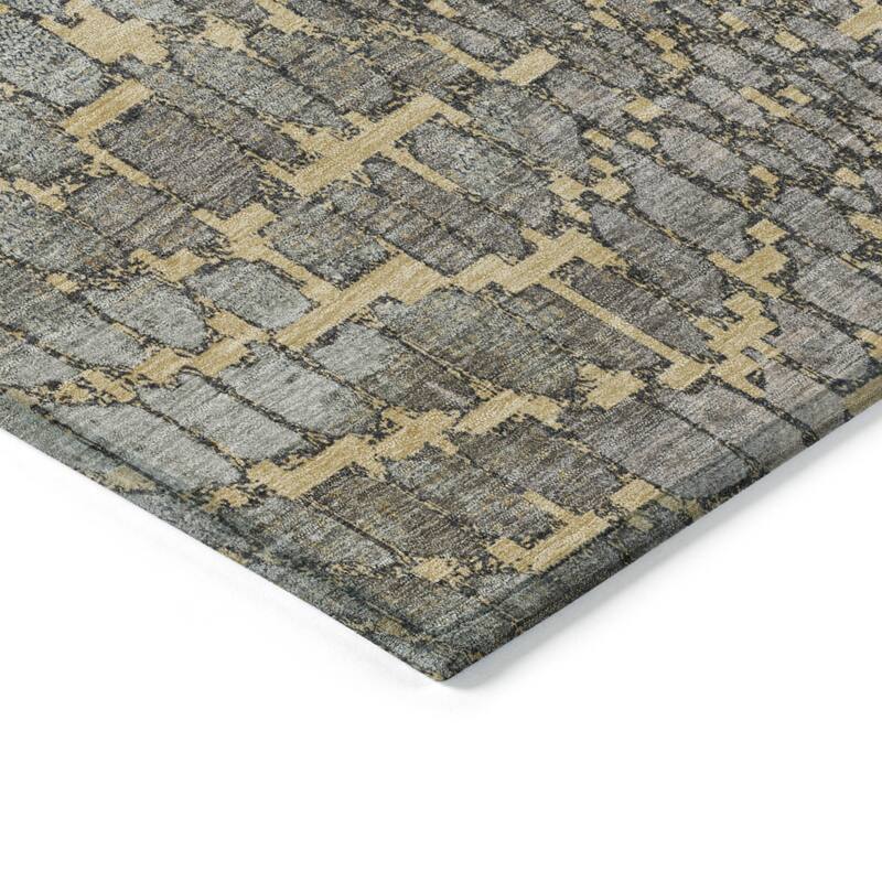 HomeRoots Abstract Transitional Rectangle Outdoor Rug