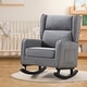 preview thumbnail 30 of 60, HOMYKA 27.56" Wide Rocking Chair for Nursery with Solid Wood Leg