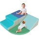 preview thumbnail 21 of 27, 4 Pieces Baby Kids Climbing Toys Indoor Soft Foam Activity Play Set Green&Blue
