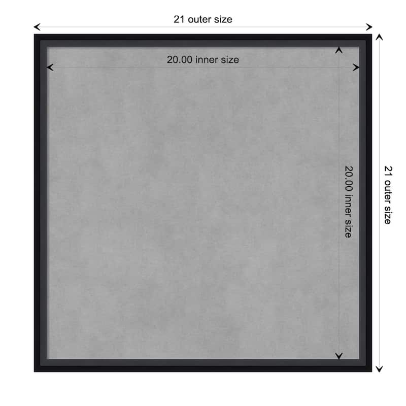 Amanti Art Lucie Black Framed Magnetic Board - Board Size 20x20
