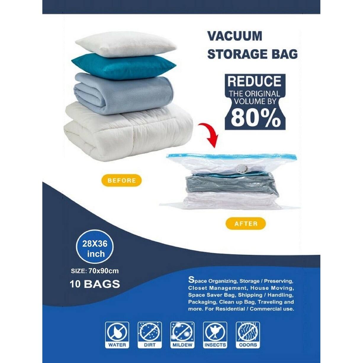 Jumbo Vacuum Storage Bags Maximize Space And Organize On Sale Bed
