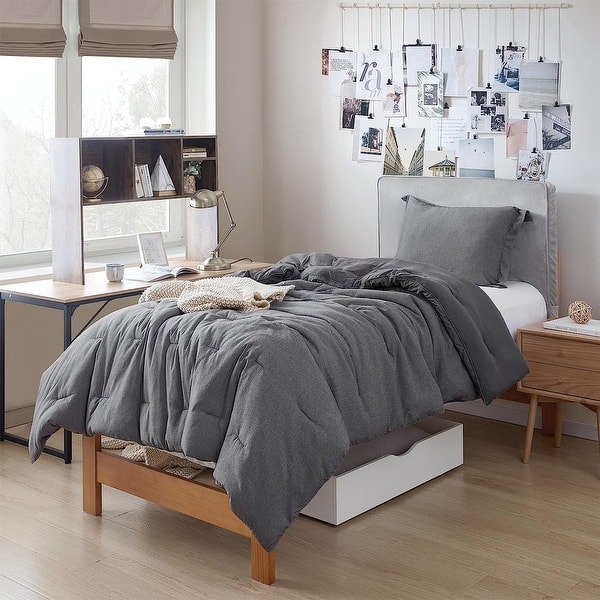 slide 2 of 11, Yoga Pants® - Coma Inducer® Oversized Cooling Comforter Set - Steel Gray