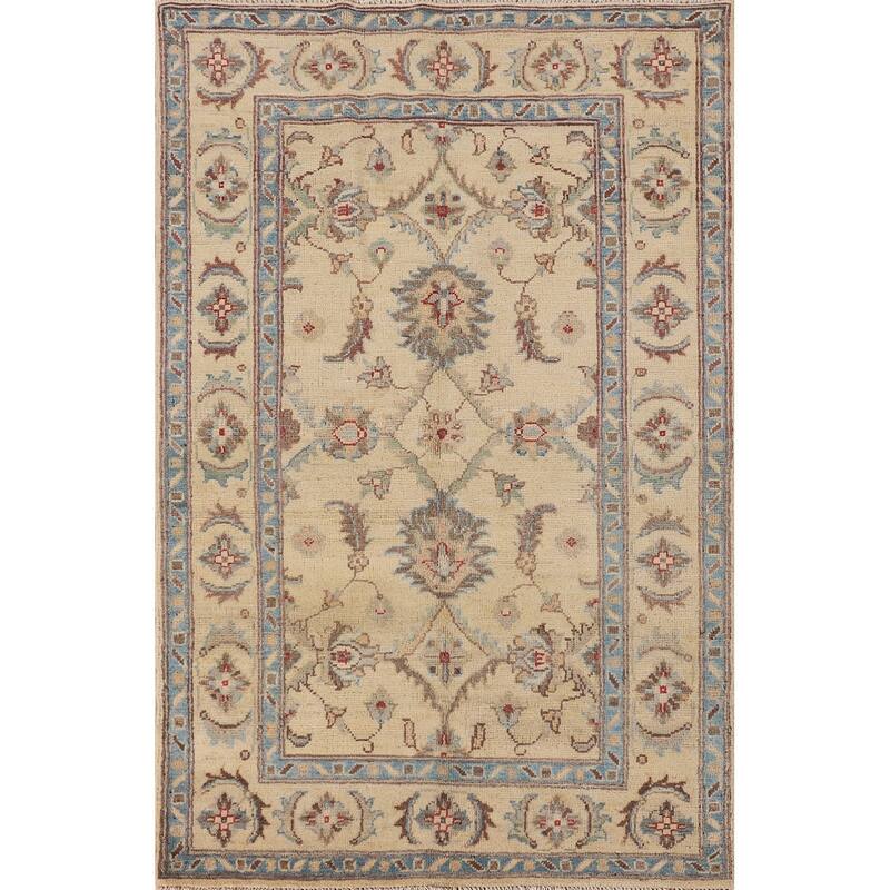 Kazak Oriental Accent Rug Handmade Floral Wool Carpet - 3'2"x 5'2"