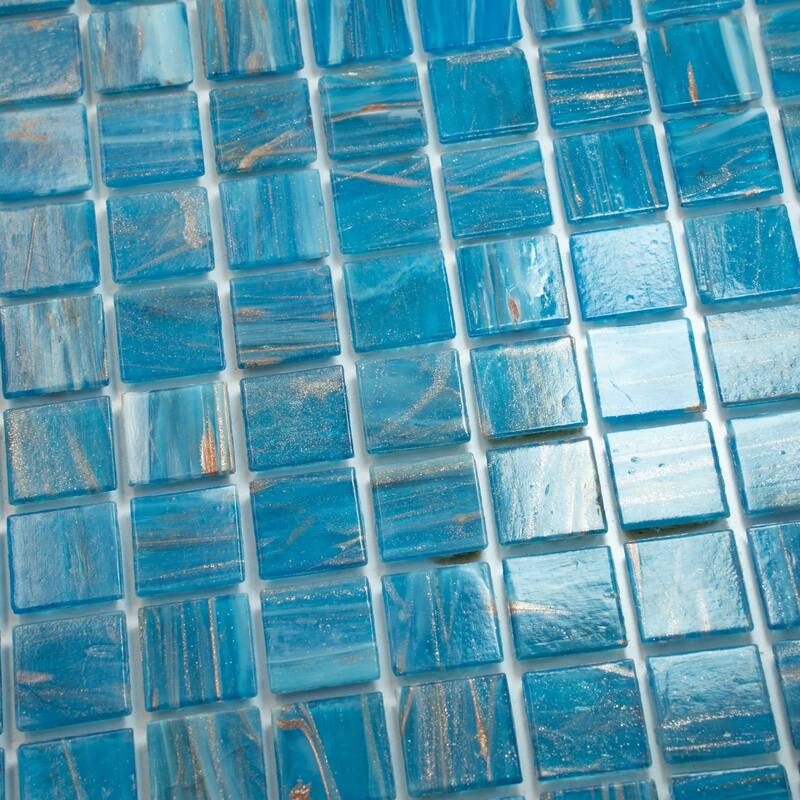 Apollo tile 12" x 12" Celestial Glossy Blue Glass Tile (20 sq ft/case) - 20 Pack