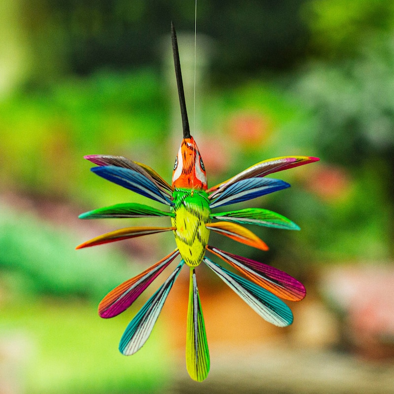 Novica Handmade Eden Plumage Wood Alebrije Ornament