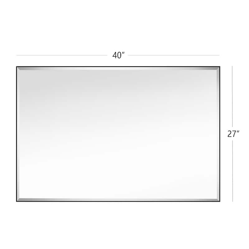 Rectangle Metal Framed Beveled Edge Bathroom Vanity Mirror