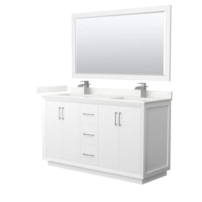 Wyndham Collection WCF414160D-QTZ-UNSM58 Strada 60" Free Standing