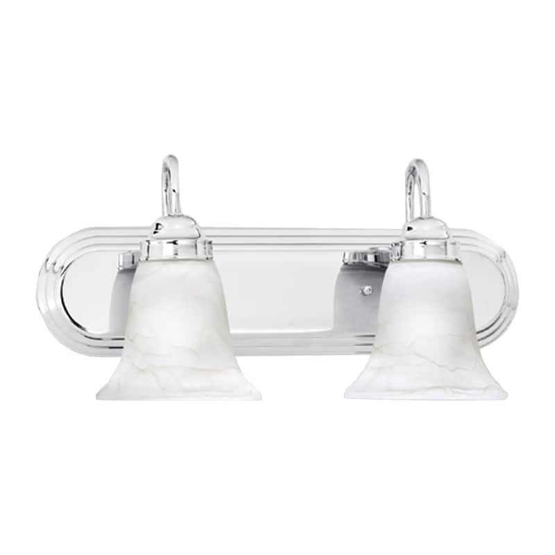 Homestead 18-inch Wide 2-Light Vanity Light in Brushed Nickel - 18 - Chrome