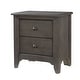 preview thumbnail 1 of 0, Taylor 2-Drawer Farmhouse Wood Nightstand, Dusk Gray