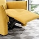 preview thumbnail 3 of 6, GDFStudio - Asheville Modern 40.2" Tall Manual Push-Button Upholstery Suede Recliner Chair for Living Room, Office & Apartment