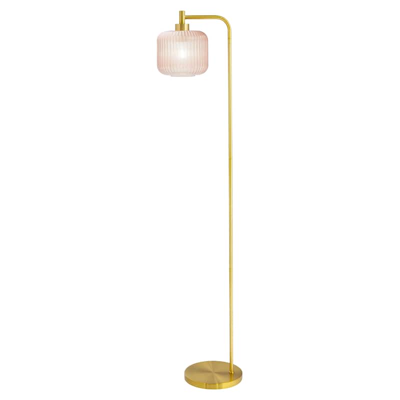Frederick River of Goods Gold Metal and Glass Candlestick Floor Lamp