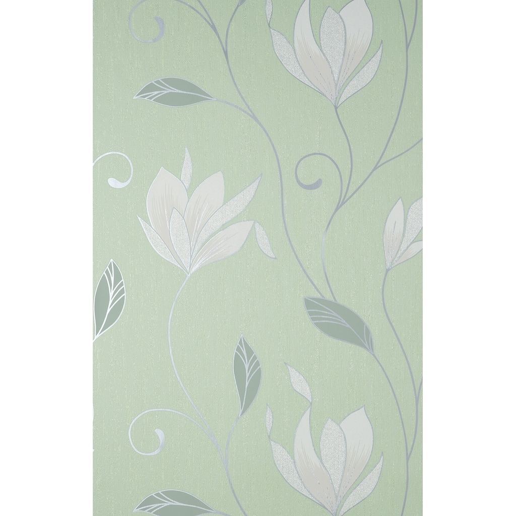 Fine Decor Synergy Light Green Floral Wallpaper